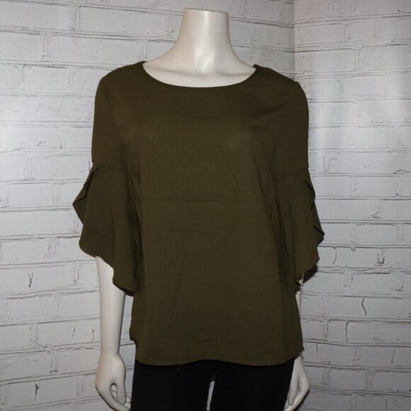 🌿💚✨ SHEIN Blouse · Olive Green Beauty · Size L - Picture 1 of 6